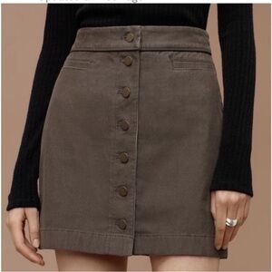 Aritzia Wilfred Free Karmen Green Mini Skirt size 4